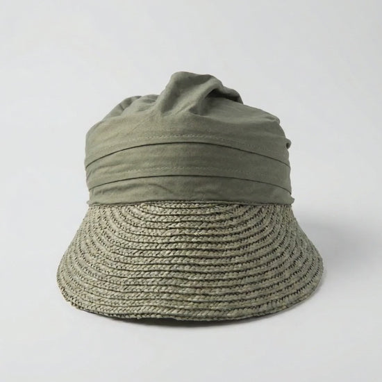 Stroh-Visor mit Stoff