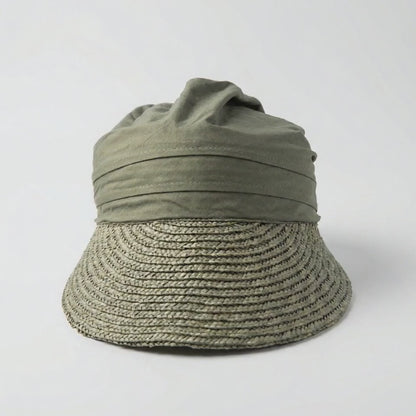 Stroh-Visor mit Stoff