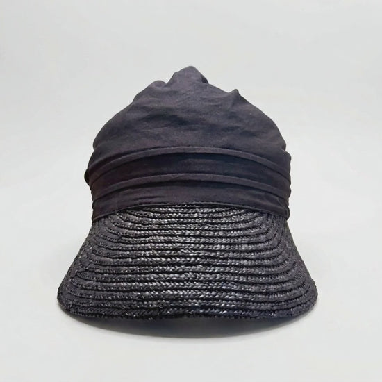 Stroh-Visor mit Stoff