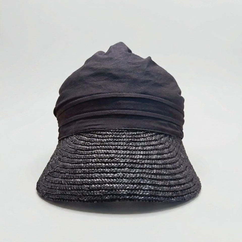 Stroh-Visor mit Stoff