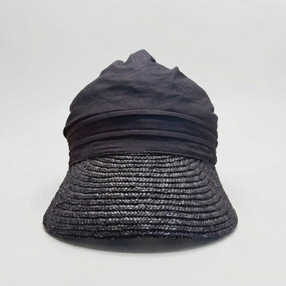 Stroh-Visor mit Stoff
