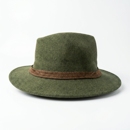 Herren Wollfilzhut Traveller Style breit linke Seitenansicht