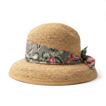 Raffia Glocke in Natur, linke Seitenansicht