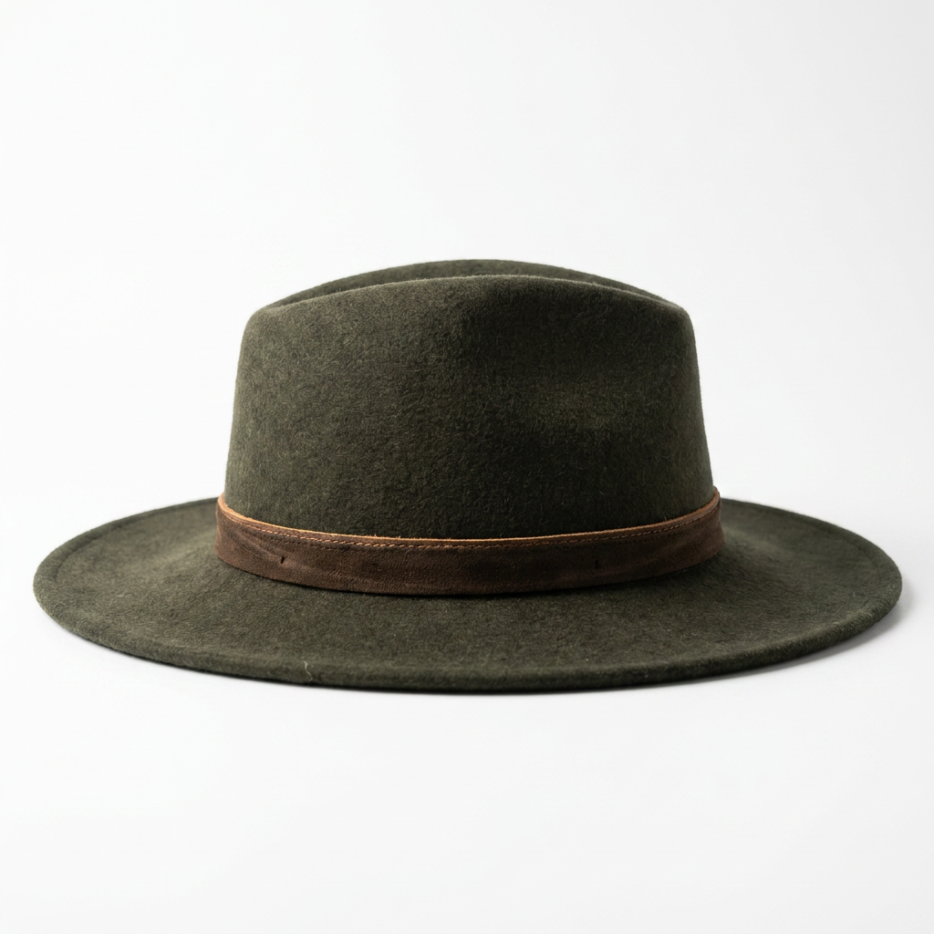 Linke Seitenansicht Herren Wollfilzhut Traveller Style extra breit