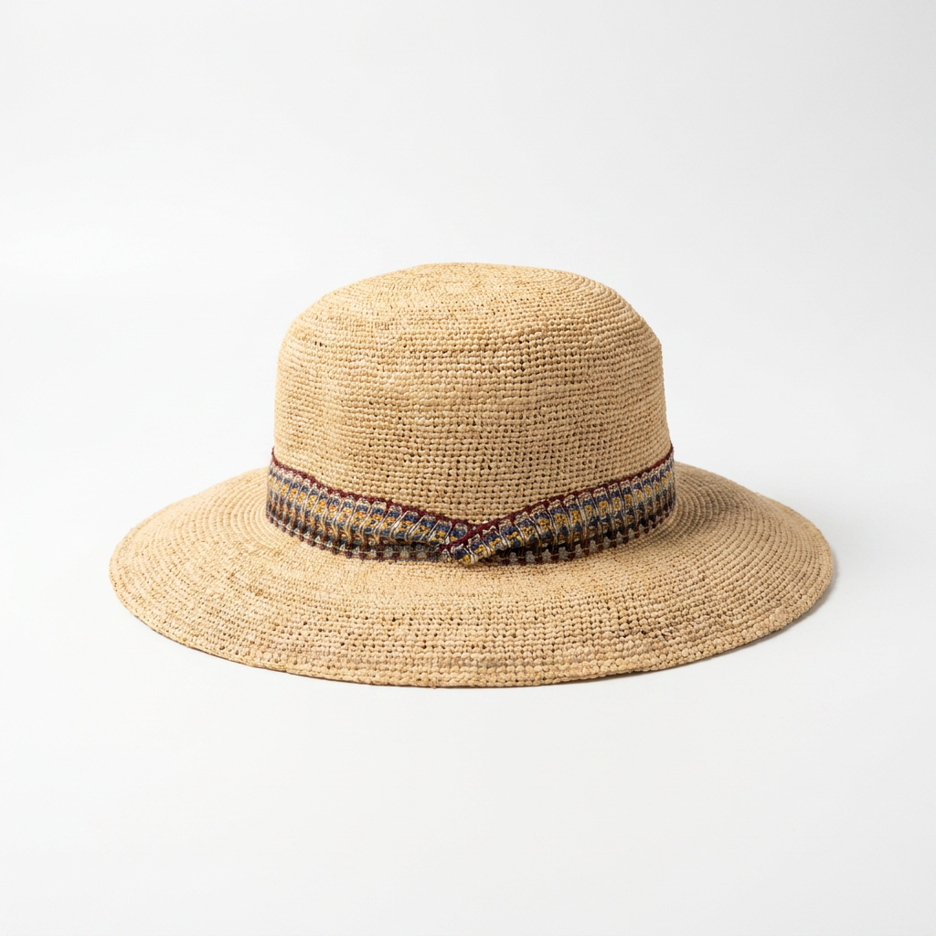 Flapper Strohhut Natur linke Seitenansicht