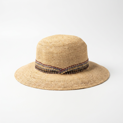 Flapper Strohhut Natur linke Seitenansicht