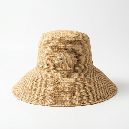 Flapper Strohhut Natur Seitenansicht links