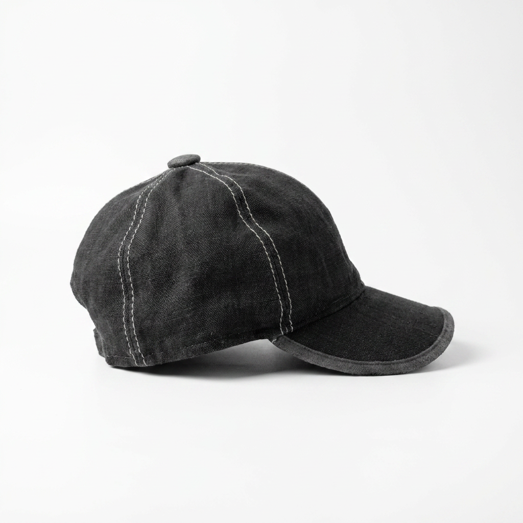 Baseballcap Anthrazit meliert linke Seitenansicht