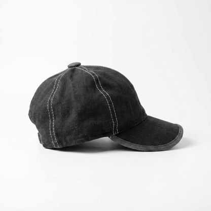 Baseballcap Anthrazit meliert linke Seitenansicht