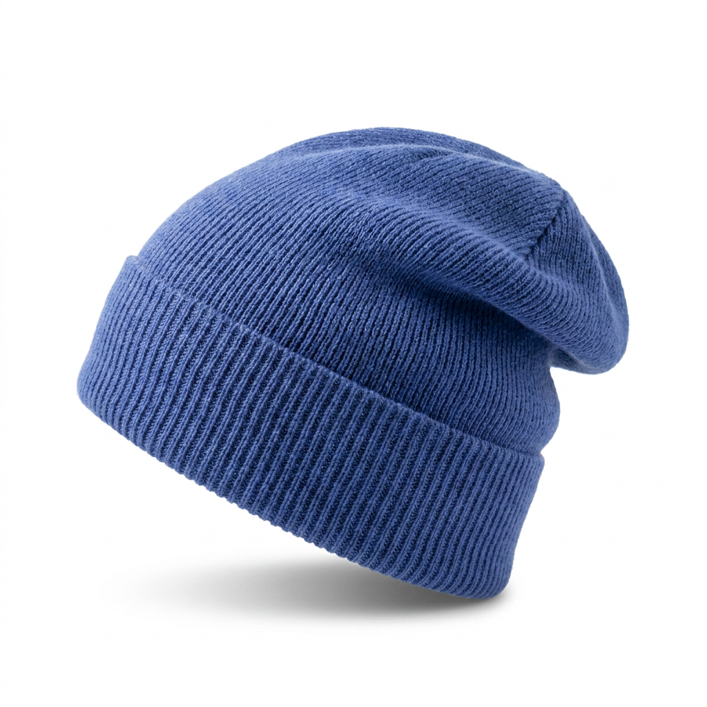 Beanie teils gerippt linke Seitenansicht