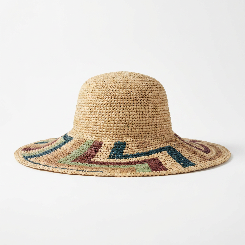Linke Seitenansicht des Strohhuts Flapper