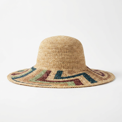 Linke Seitenansicht des Strohhuts Flapper