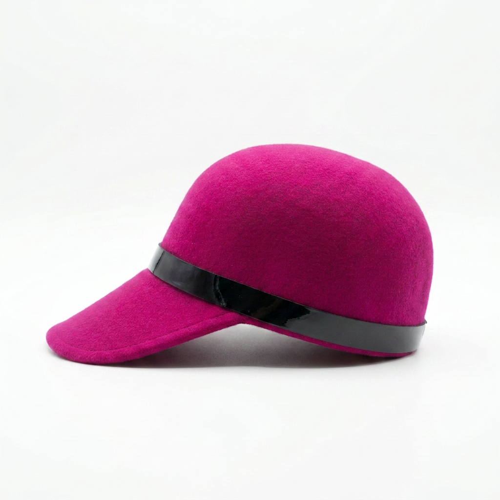Damen Wollfilzhut Cloche Pink rechte Seitenansicht