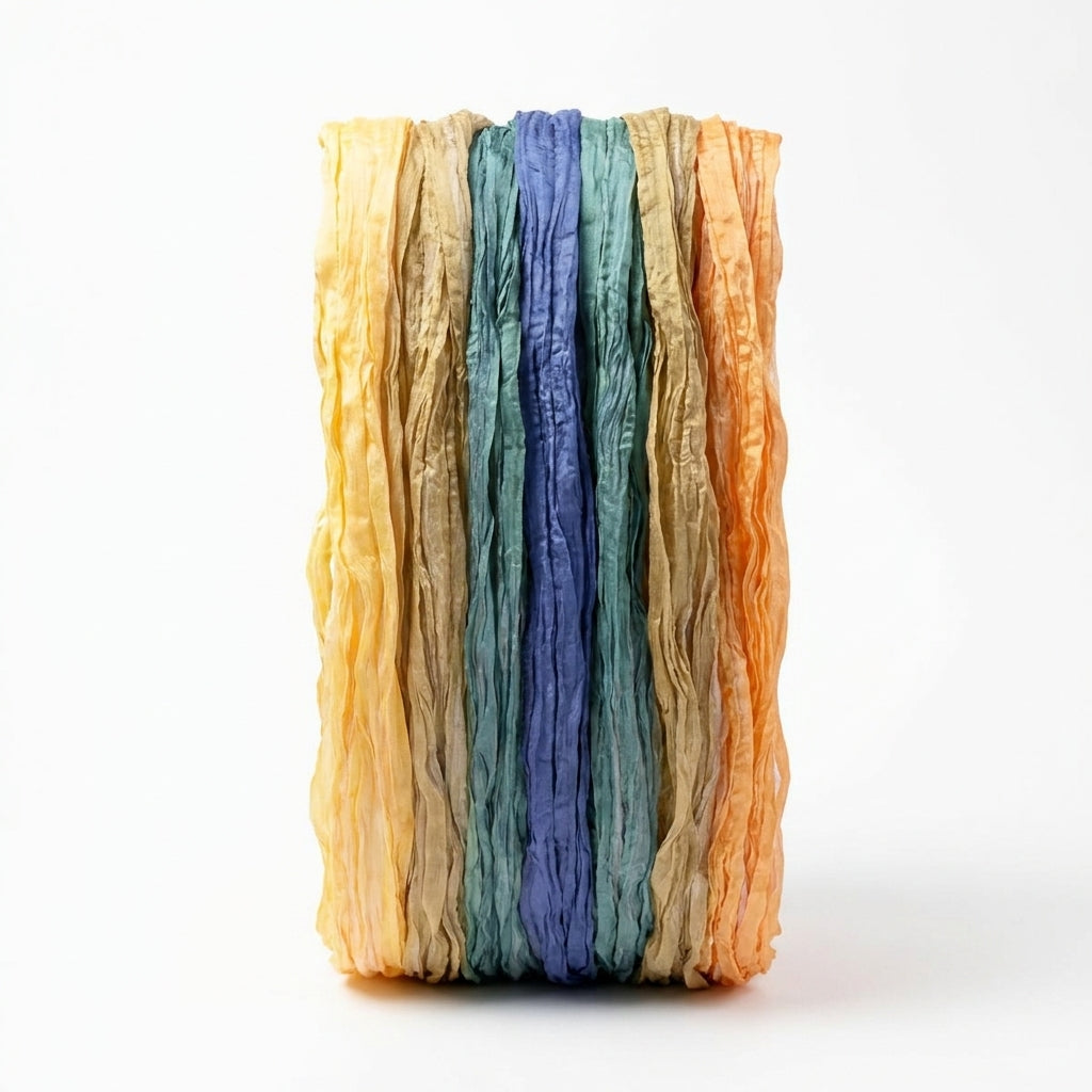Seiden-Crash Schal in Patchwork-Optik rechte Seitenansicht